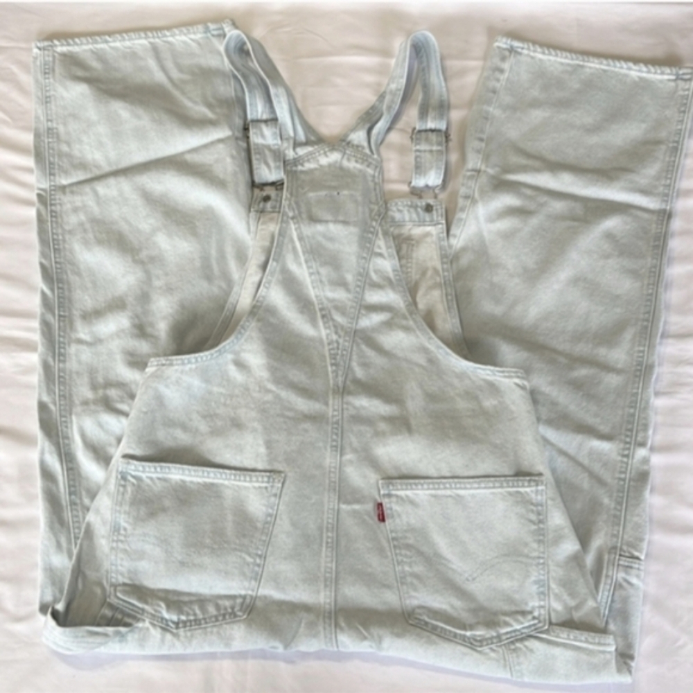 Levi's Carpenter Denim Utility Jean Overalls Light Wash - Picture 6 of 10